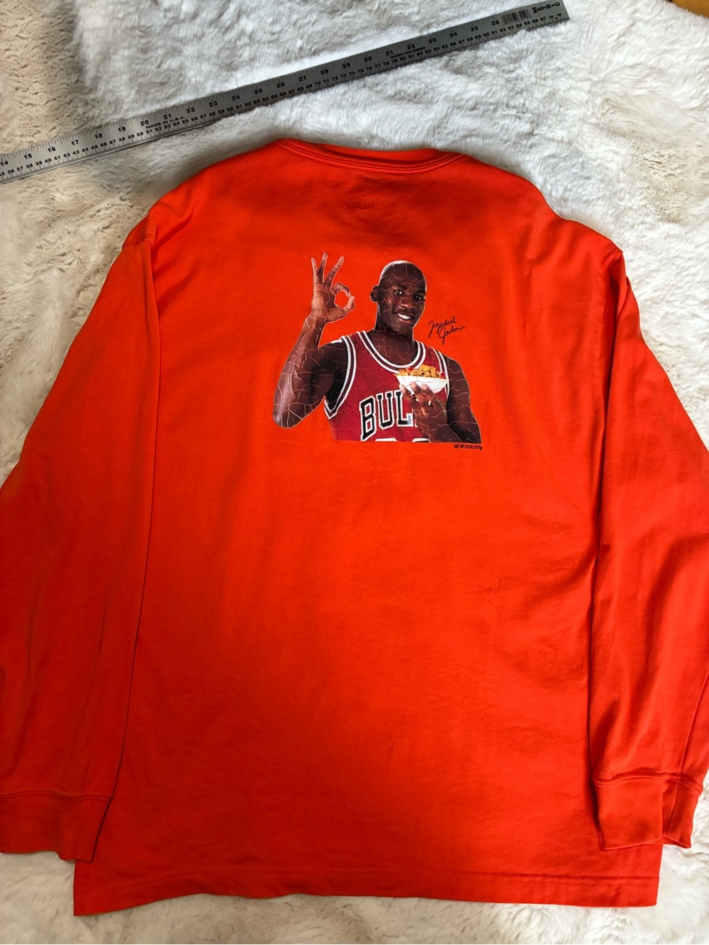 Jordan - Air Jordan Wheaties Flight MVP 85 Top 'Rush Orange Long Sleeve Shirt - Picture 8 of 9